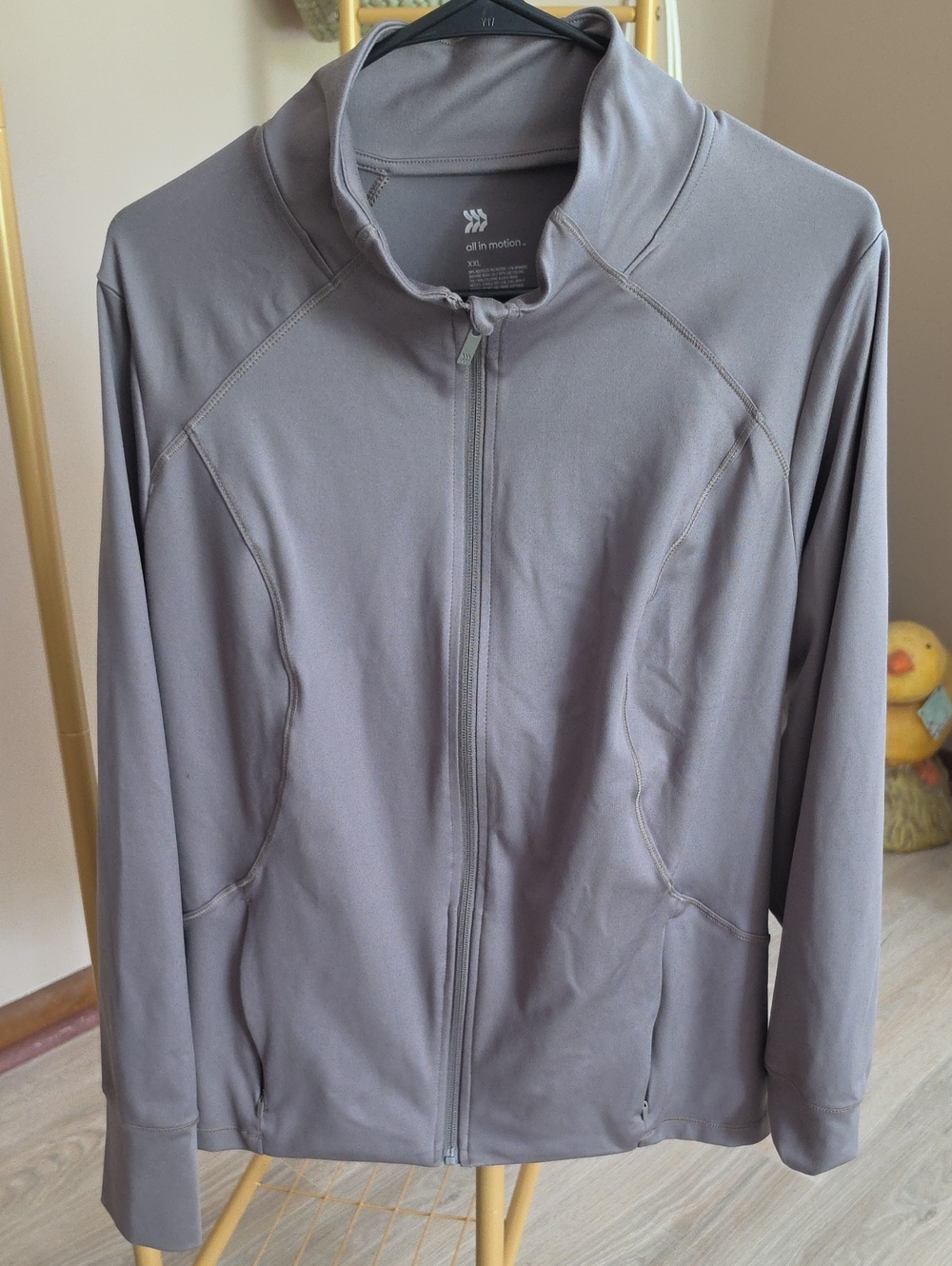all in motion Lightweight Full-Zip Jacket in Beige Mocha Gray